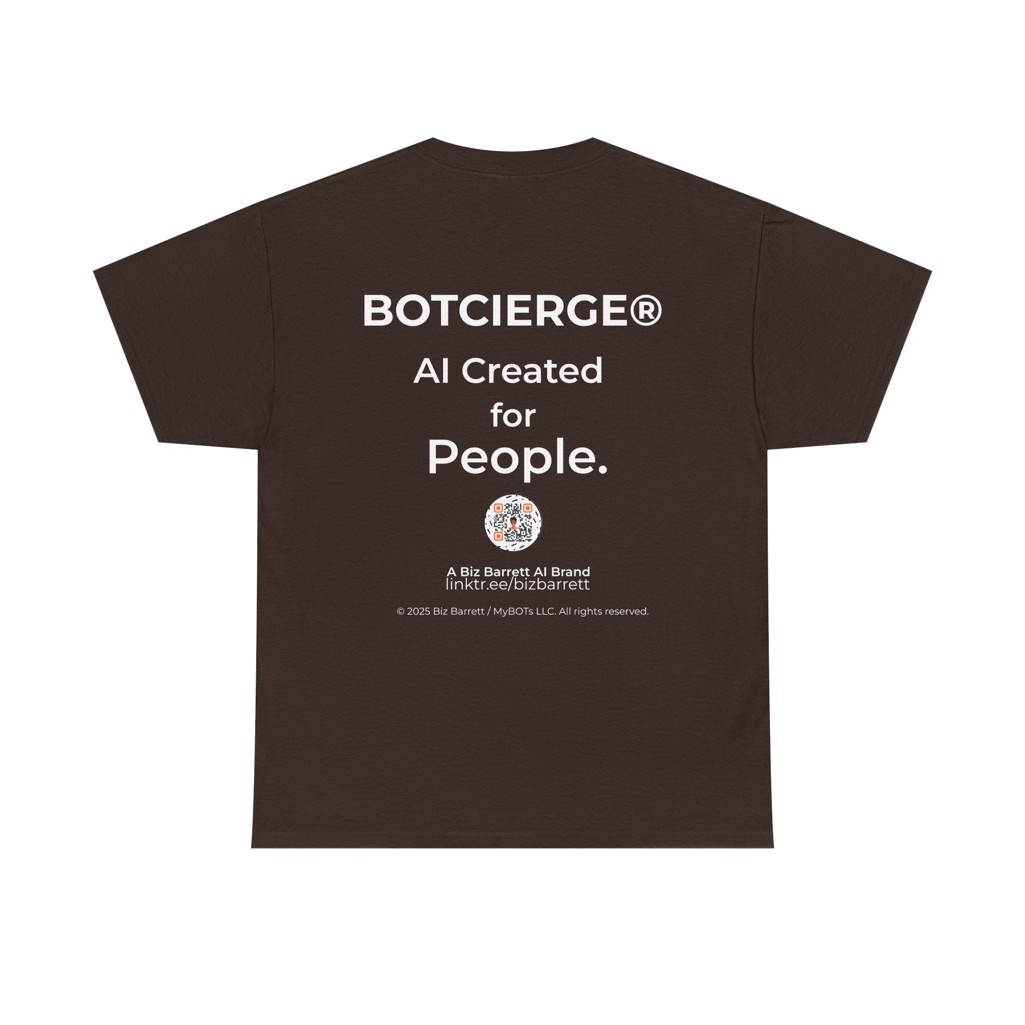 Unisex Security BOT Heavy Cotton Tee (Dark Edition white text)