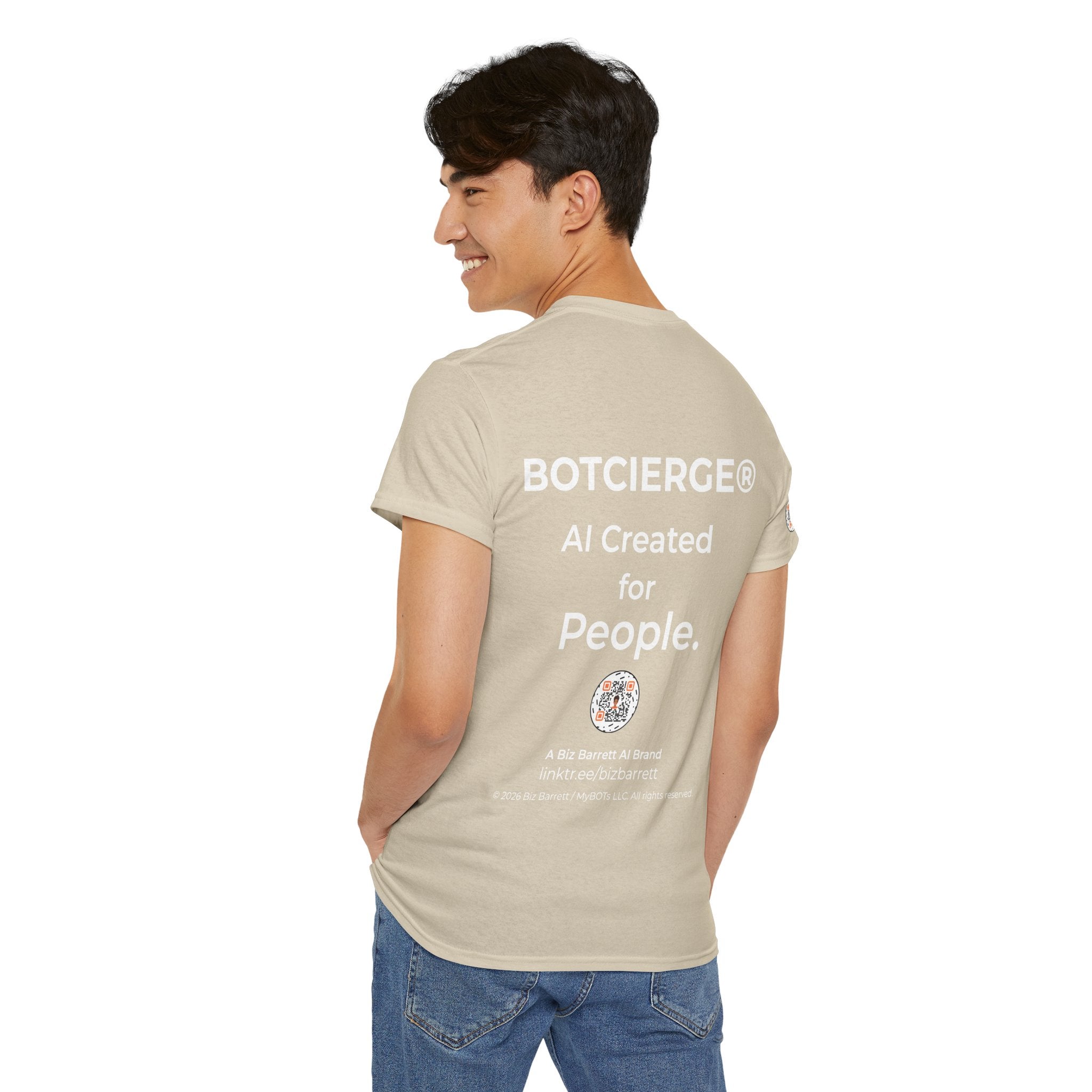 Unisex Personal Development BOT Heavy Cotton Tee (Dark Edition with White Print)