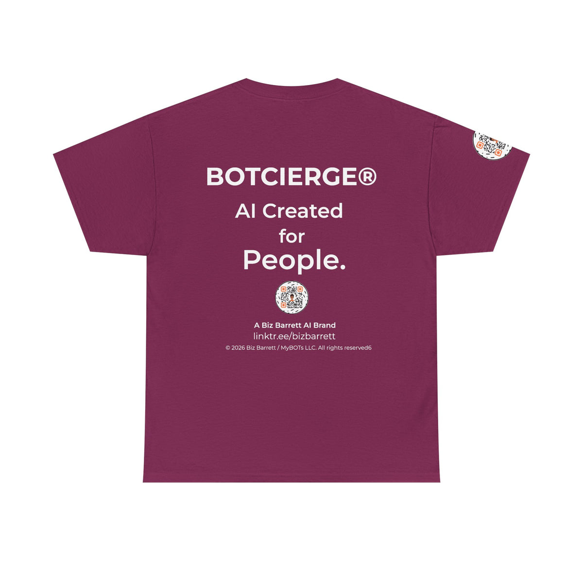 Unisex Healthcare BOT Heavy Cotton Tee (Dark Edition with White Print)