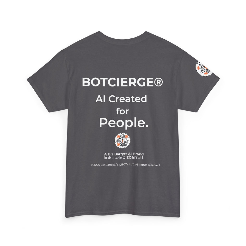 Unisex Security BOT Heavy Cotton Tee (Dark Edition with White Print)