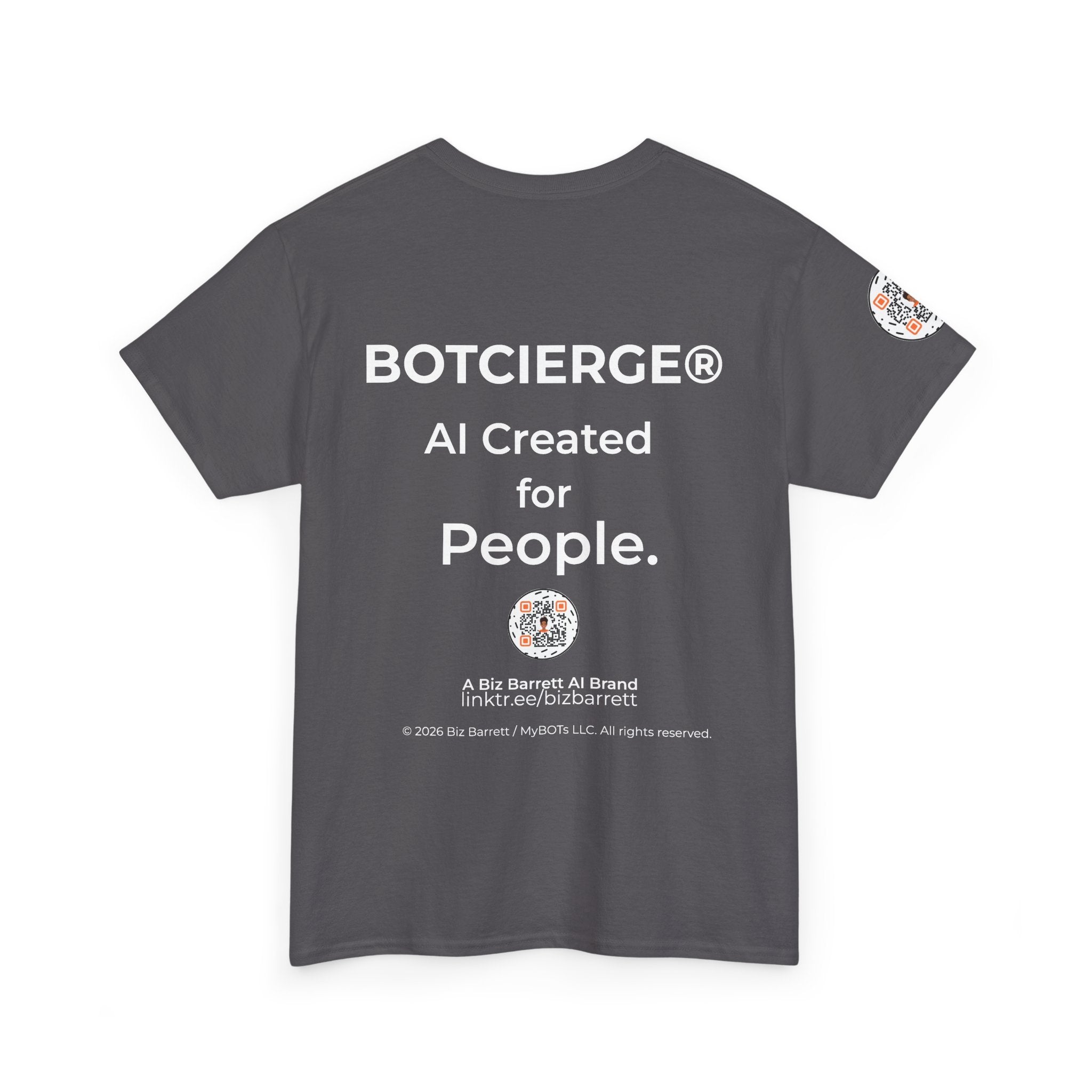 Unisex Security BOT Heavy Cotton Tee (Dark Edition with White Print)
