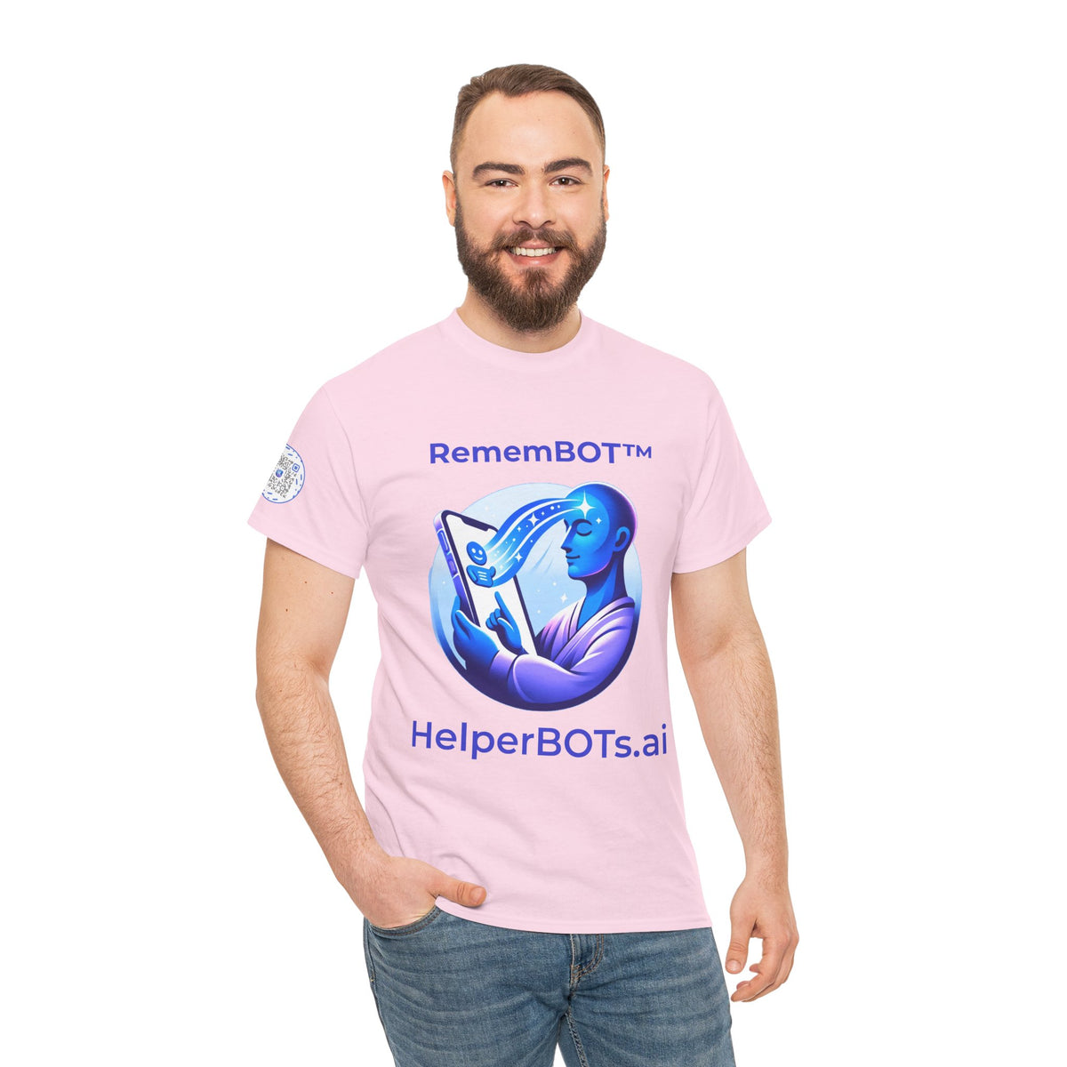 Unisex RememBOT™ Heavy Cotton Tee (Light Edition with Purple Print)