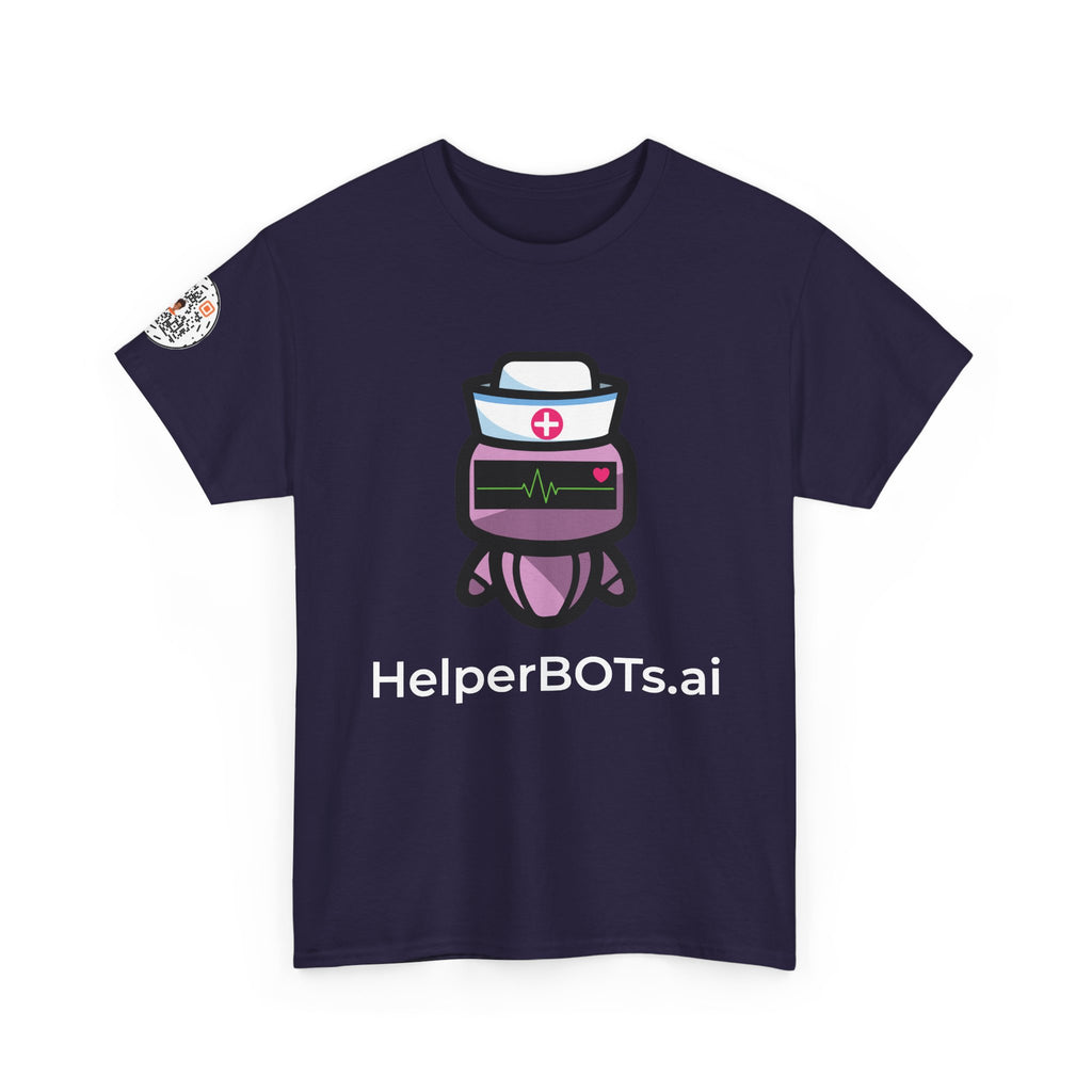 Unisex Healthcare BOT Heavy Cotton Tee (Dark Edition with White Print)