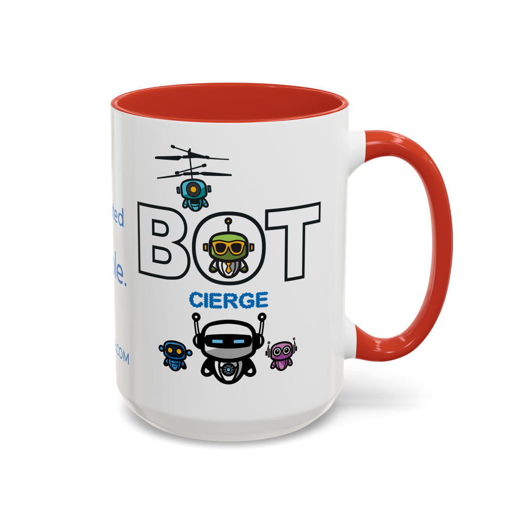 Logo Accent Coffee Mug (11, 15oz) (Dark Edition with Light Blue Print)