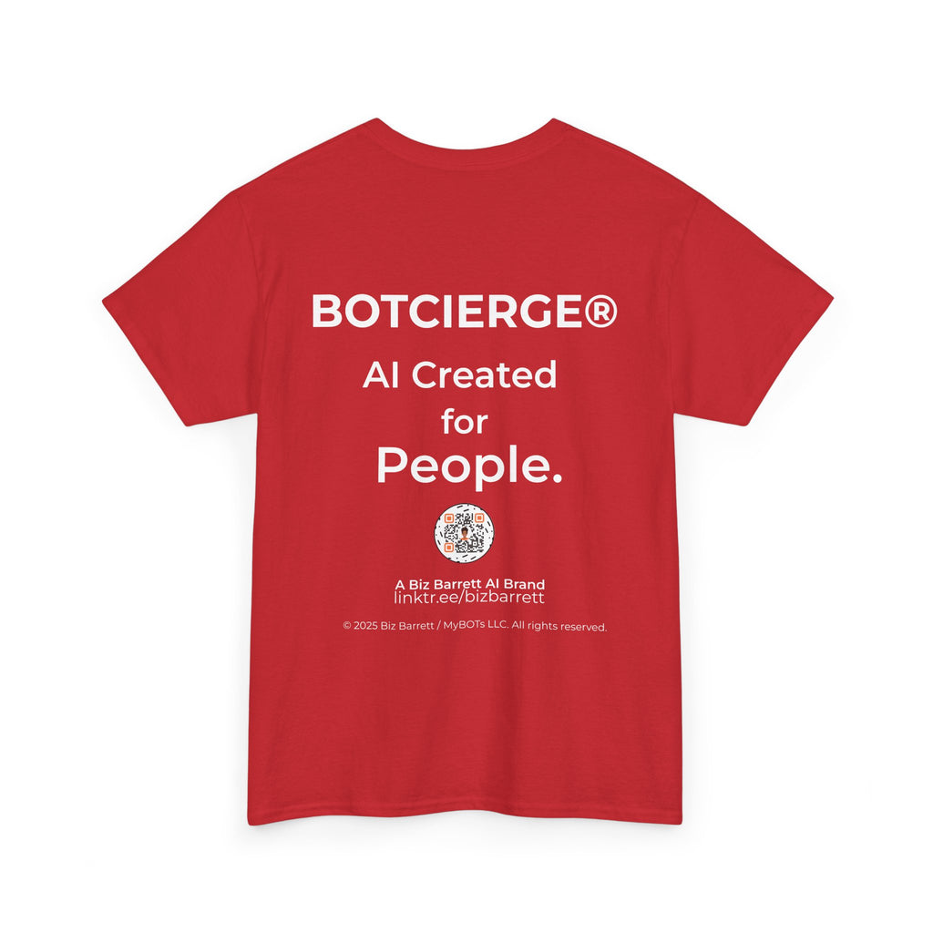 Unisex Security BOT Heavy Cotton Tee (Dark Edition white text)