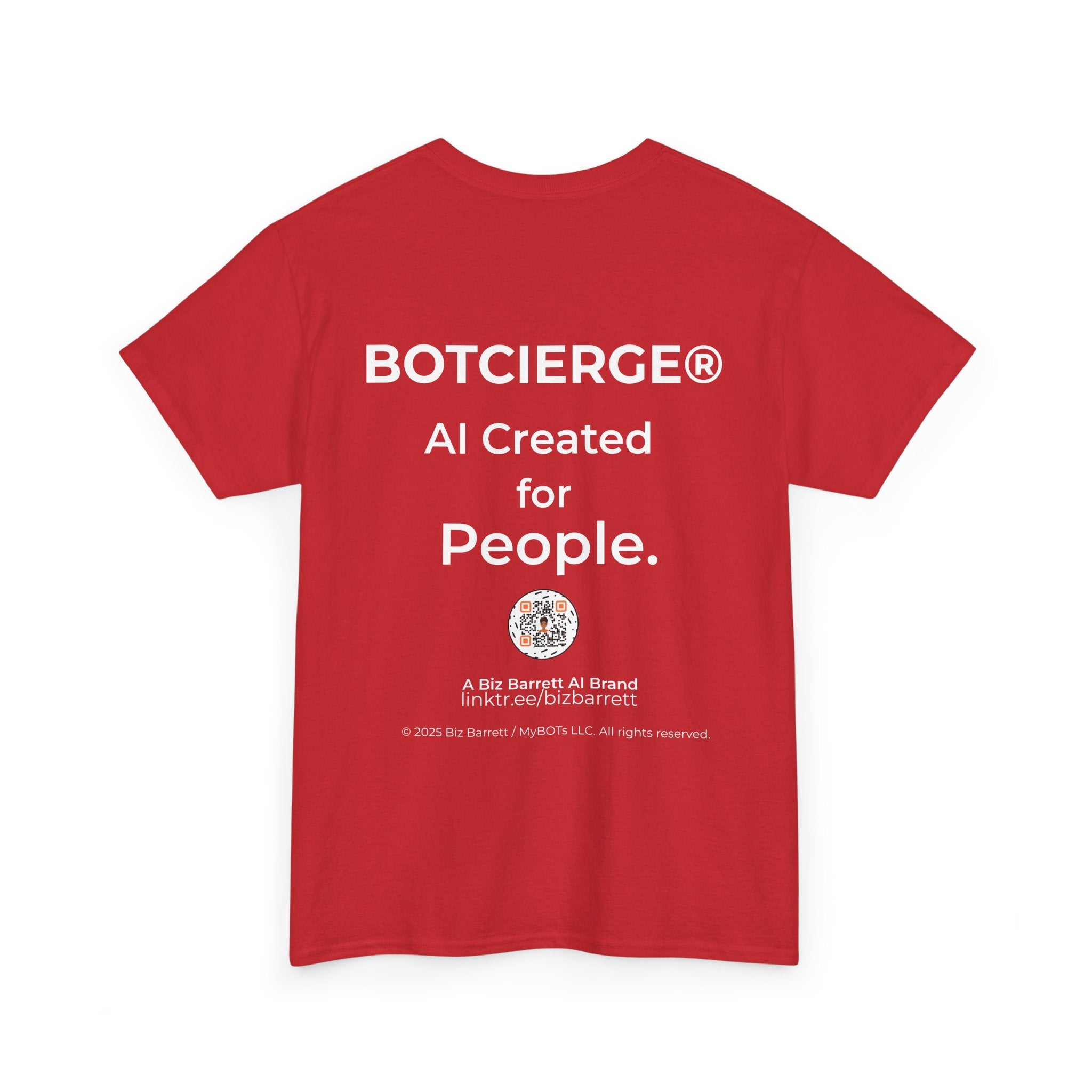Unisex Security BOT Heavy Cotton Tee (Dark Edition white text)