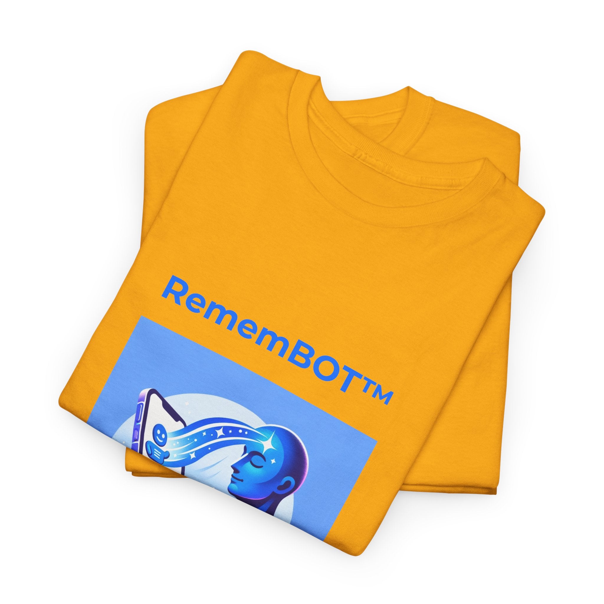 Unisex RememBOT™ in Square Heavy Cotton Tee (Light Edition with Blue Print)