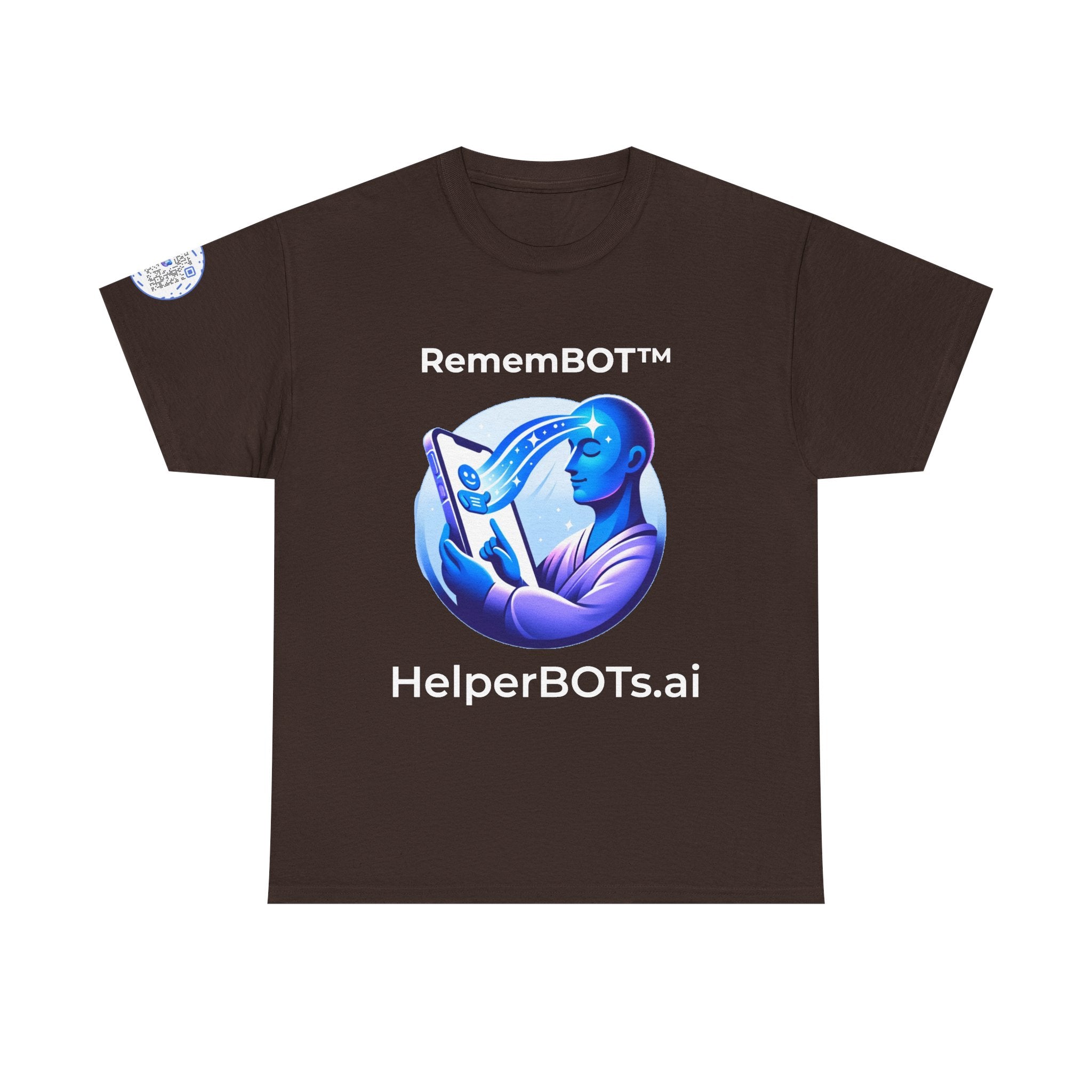 Unisex RememBOT™ Heavy Cotton Tee (Dark Edition with White Print)