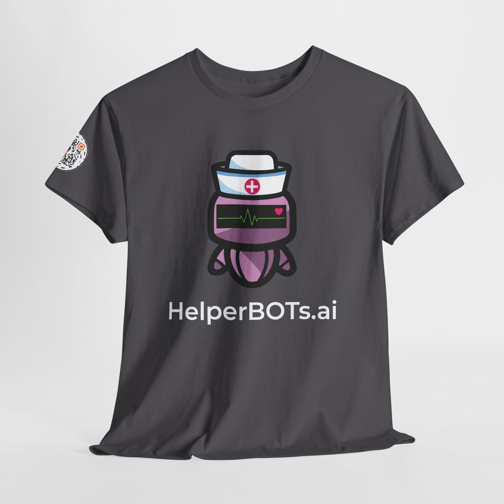Unisex Healthcare BOT Heavy Cotton Tee (Dark Edition with White Print)