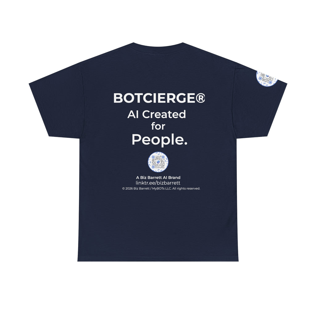 Unisex RememBOT™ Heavy Cotton Tee (Dark Edition with White Print)