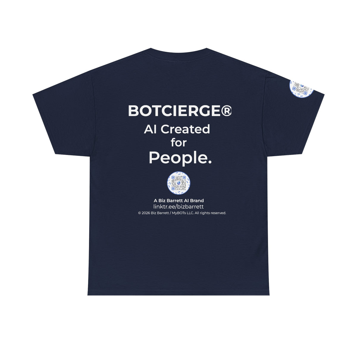 Unisex RememBOT™ Heavy Cotton Tee (Dark Edition with White Print)