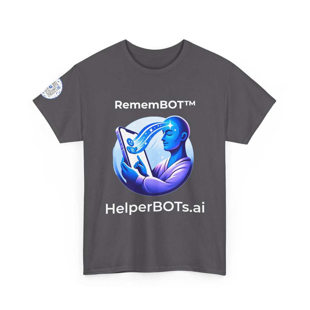 Unisex RememBOT™ Heavy Cotton Tee (Dark Edition with White Print)