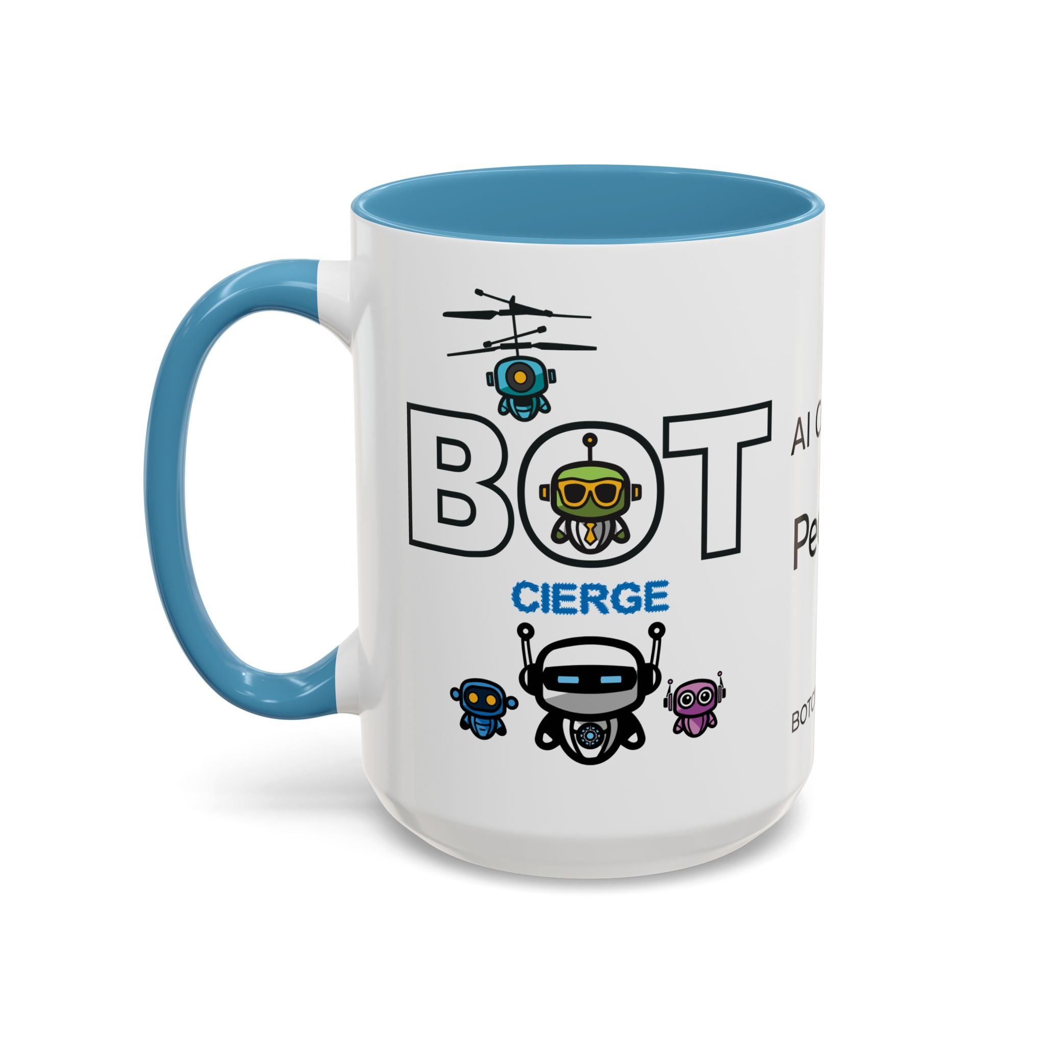 Logo Accent Coffee Mug (11, 15oz) (Light Edition with Black Print)
