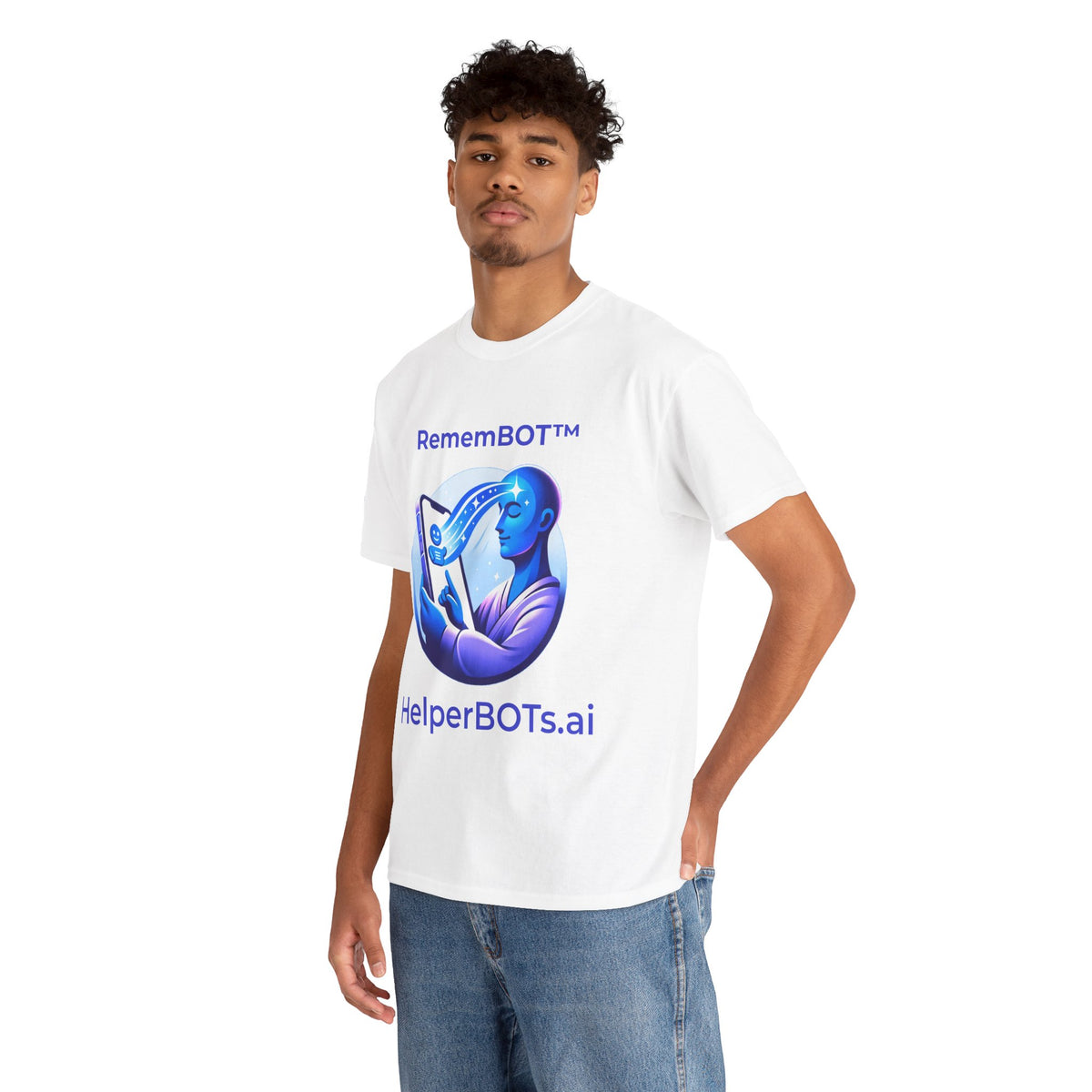 Unisex RememBOT™ Heavy Cotton Tee (Light Edition with Purple Print)