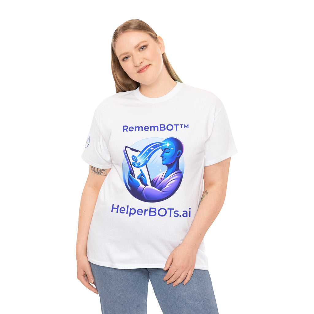Unisex RememBOT™ Heavy Cotton Tee (Light Edition with Purple Print)
