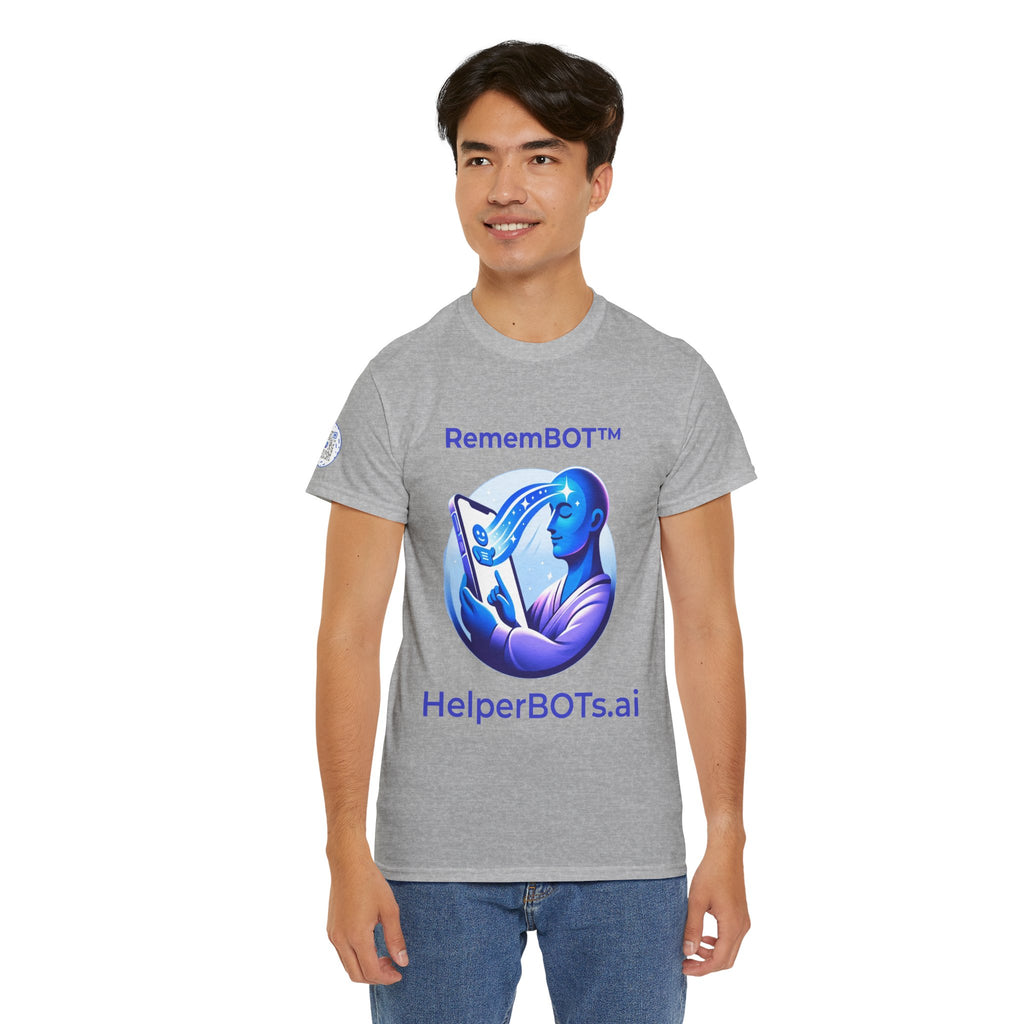 Unisex RememBOT™ Heavy Cotton Tee (Light Edition with Purple Print)