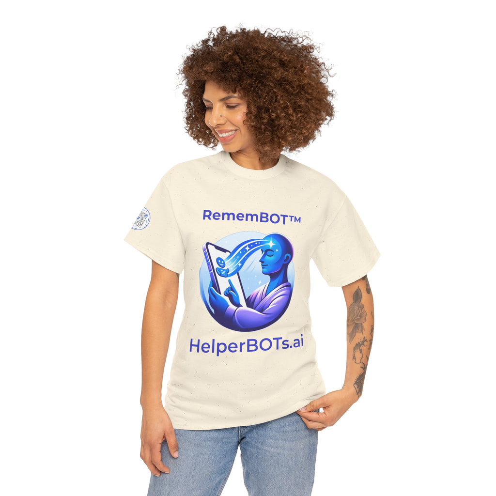 Unisex RememBOT™ Heavy Cotton Tee (Light Edition with Purple Print)